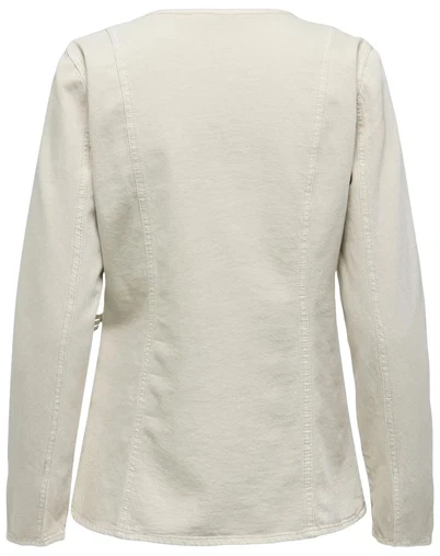 Only - ONLSilla Tie Wrap Bluse - Pumice Stone